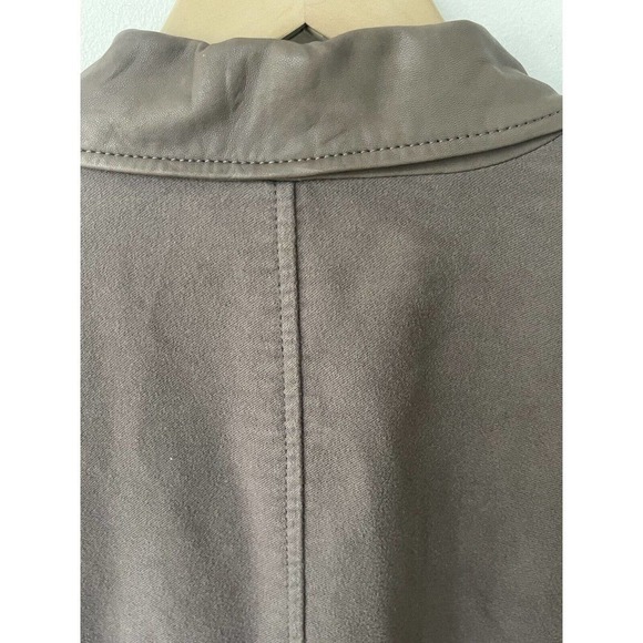 JOIE Womens Supple Lamb Leather Brown Moto Style Jacket Size Large Zip Biker - Picture 9 of 14